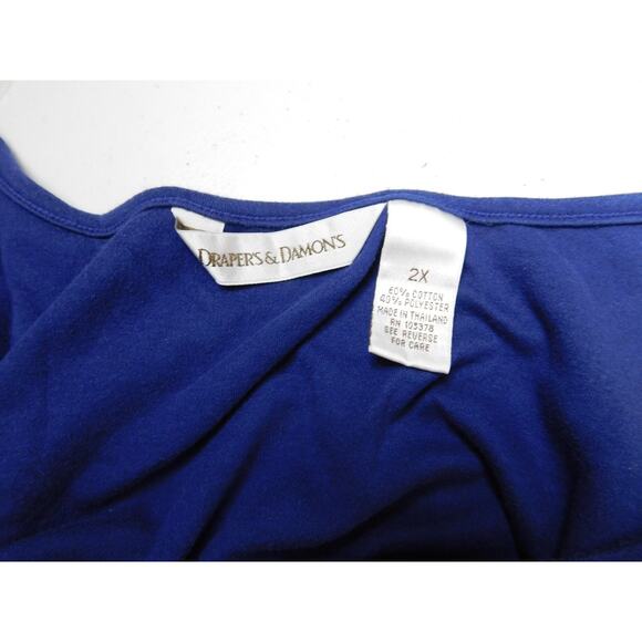 Drapers & Damons Tank Top 2X Dark Blue Casual - Picture 3 of 4